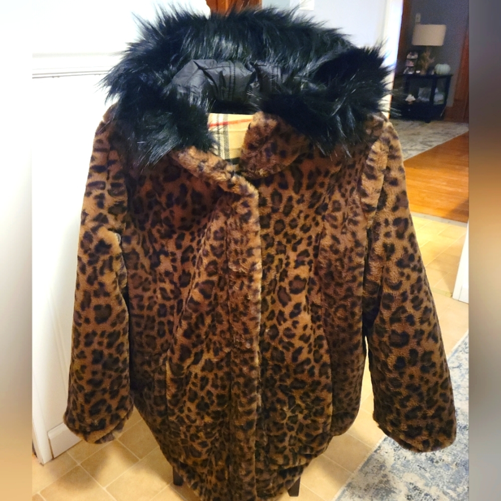 COPY - Dennis Basso reversible car   coat Size XL  NWT